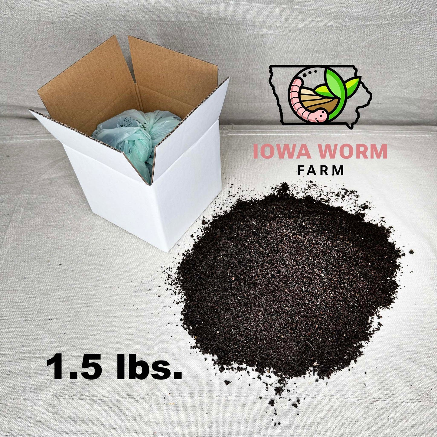 1.5 lb. 100% Worm Castings / Vermi-Compost - Soil Amendment for Thriving Plants