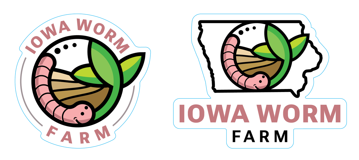 Iowa Worm Farm Sticker Pack - 2 for $5